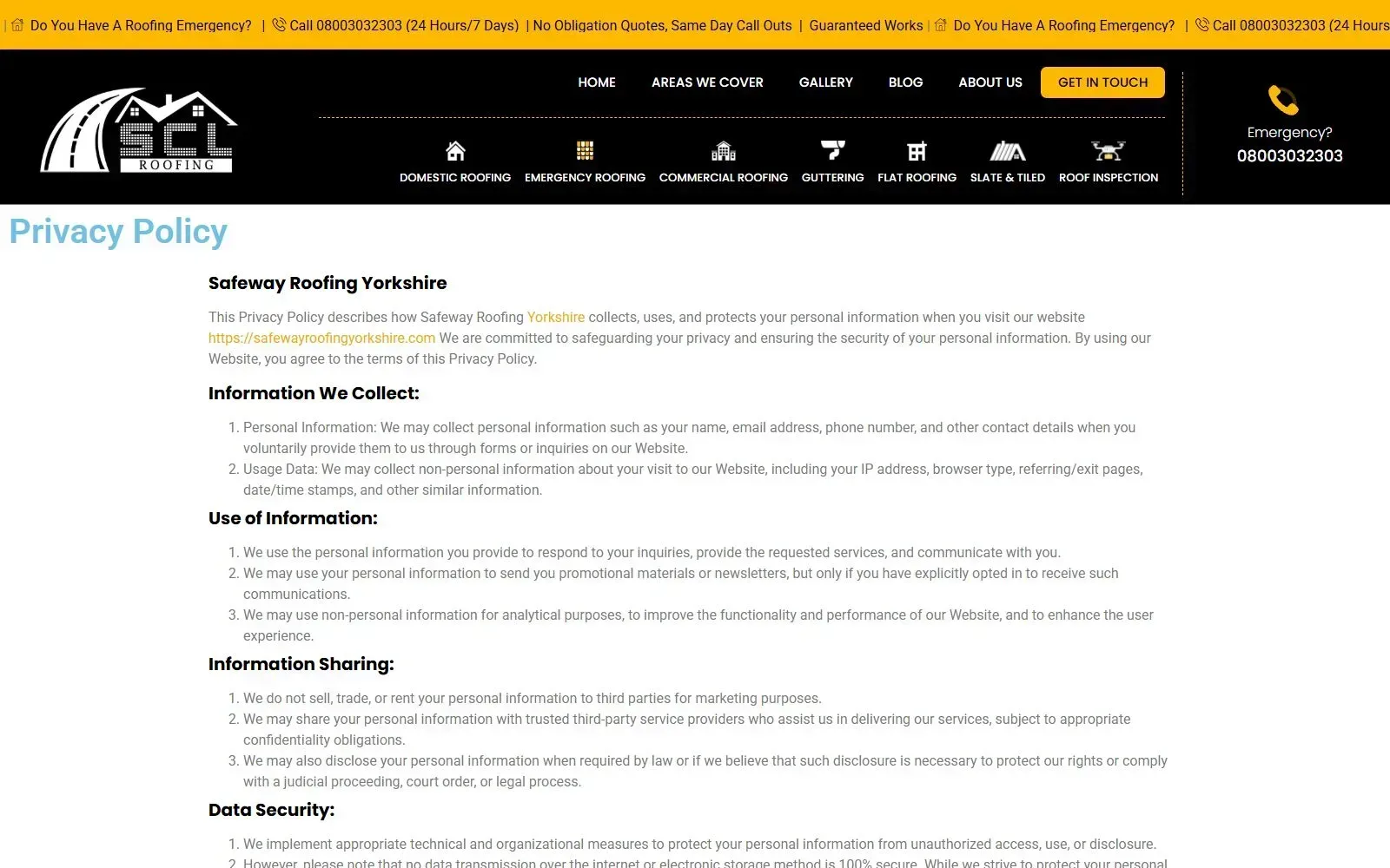 Safeway Roofing Yorkshire project preview